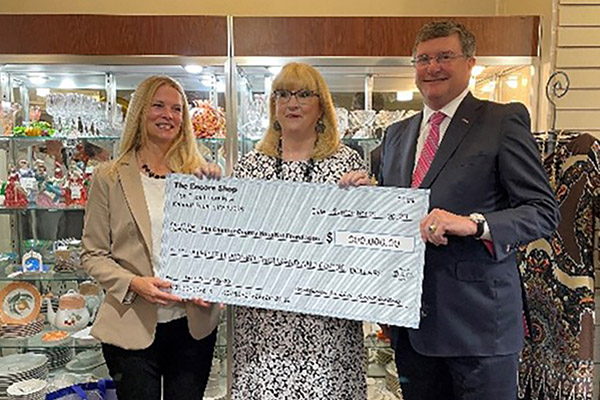 The Encore Shop presents Chester County Hospital with a check for $300,000.